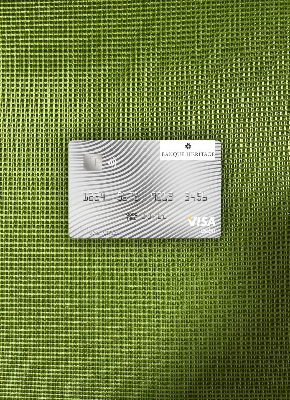 Download Uruguay Banque Heritage visa debit card photolook front Photoshop template